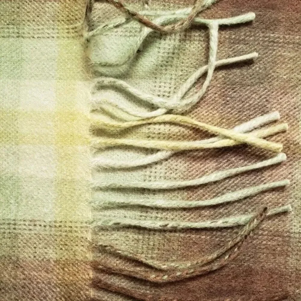 Green Plaid Cashmere Scarf